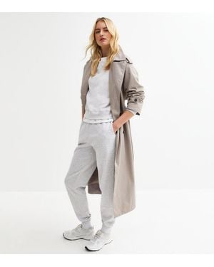 New Look Tall Cuffed Jersey Joggers - White