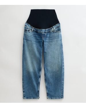 New Look Maternity Barrel Leg Jeans - Blue
