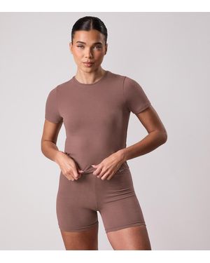 Gym King Plush Short Sleeve Tee New Look - Brown