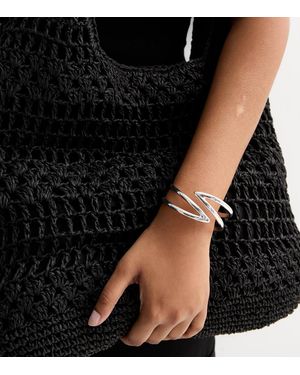 New Look Cut Out Hinge Cuff Bracelet - Black