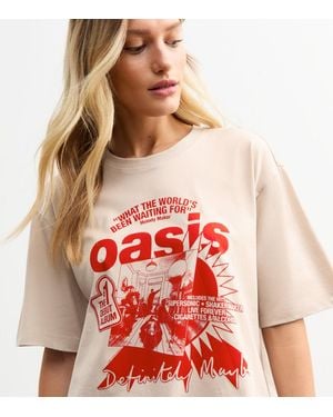 Only & Sons Off Oasis Print T-Shirt New Look - Red