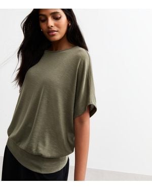 New Look Soft Touch Batwing Top - Green