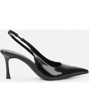 SIMMI Matte Liorra Slingback Court Shoes - Black