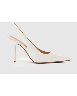 schuh Sade Slingback Court Shoes - White