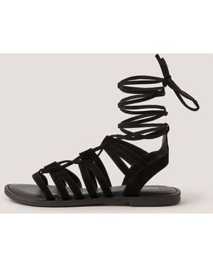 Monsoon Greta Suede Gladiator Sandals - Black