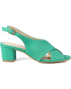 Jones Bootmaker Geenah Smart Leather Slingback Sandals - Green