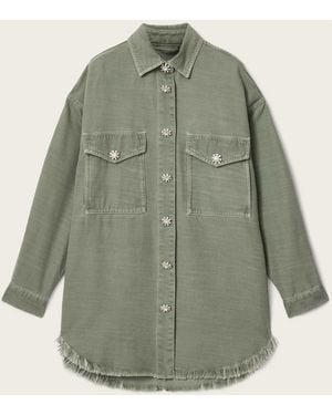 AllSaints Allsaints Hettie Shacket Dress - Green