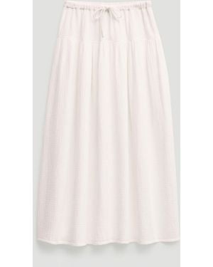 Hush Cotton Cheesecloth Drawstring Skirt - Weiß