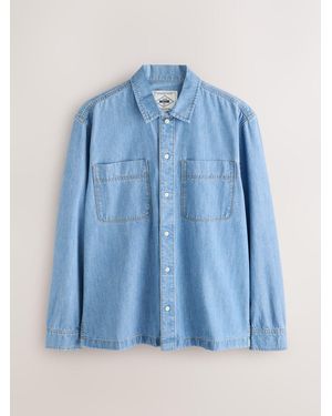 Next Denim Overshirt Shacket - Blue