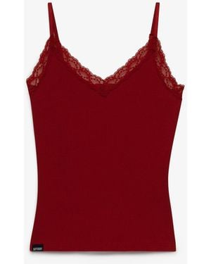 Superdry Essential Lace Trim Camisole - Red
