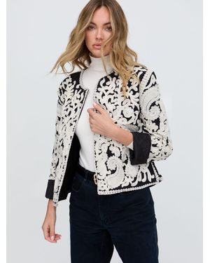 Raffya Suzie Embroidered Jacket - Gray
