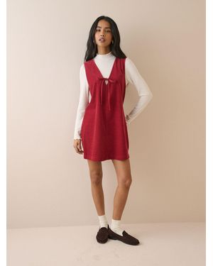 Nobody's Child Nobodys Child Nila Cord Pinafore Mini Dress - Pink