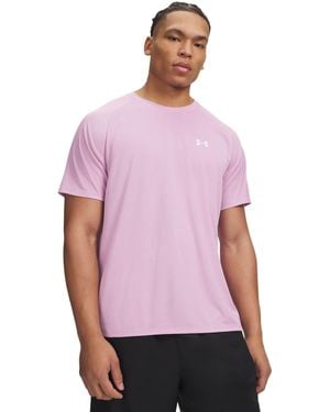 Under Armour Tech Textured Short Sleeve Crew T-Shirt - Purple