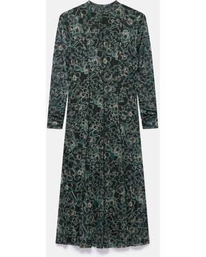 Mint Velvet Floral Print Midi Dress - Green