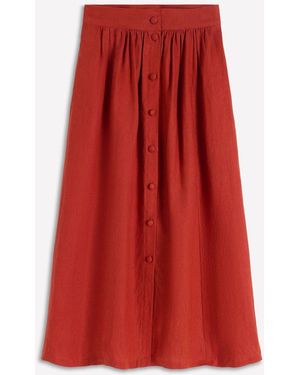 Boden Emma Linen Skirt - Red