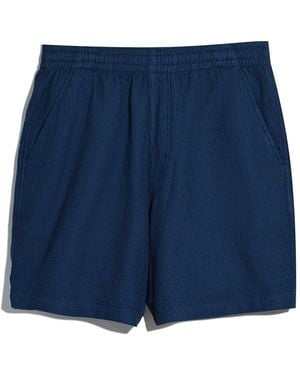 Farah 100% Cotton Redwald Waffle Shorts - Blue