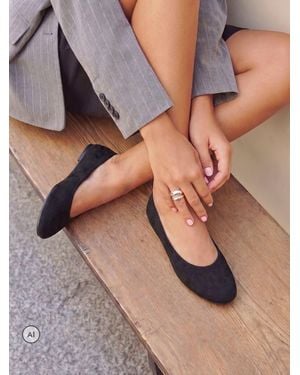 Linzi Astra Wide Fit Ballet Flats - Gray