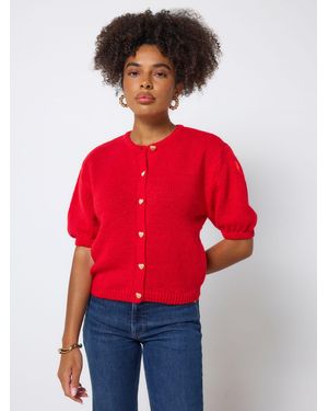 Scamp & Dude Short Sleeve Cardigan - Red