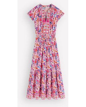 strapless dress knee length Mikado Floral Border Print Strapless Dress – Terijon.com main image 1