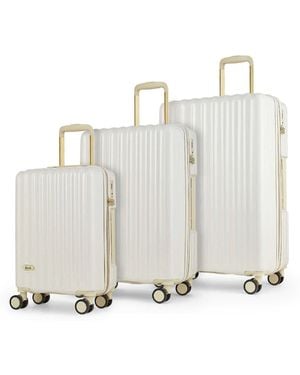 Rock Luggage Primrose Suitcases Set 3 Piece - White
