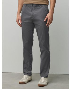 Next Dark Slim Fit Cotton Rich Stretch Chinos - Gray