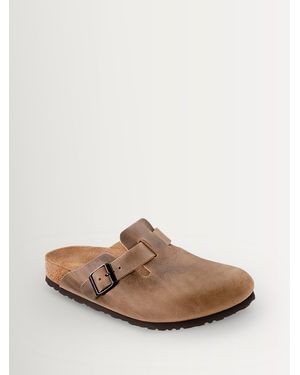 Birkenstock Boston Oil Leather Clogs - Natural