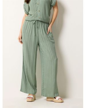M Com Dobby Stripe Pants - Green