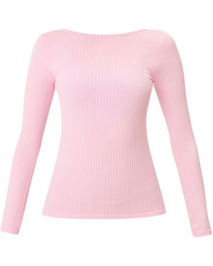 Sweaty Betty Mindful Flex Boat Neck Long Sleeve Top - Pink