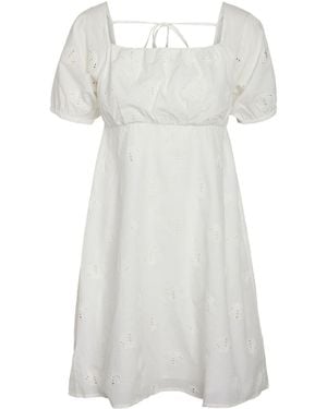 Noisy May Short Sleeve Mini Dress - White