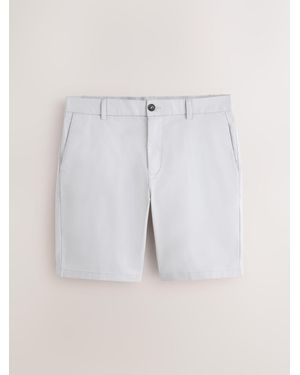 Next Slim Fit Stretch Chino Shorts - Blue