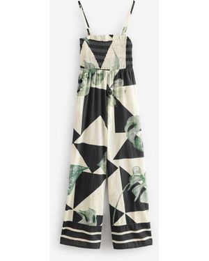 Next Gesmokter Bandeau-Overalleu 46 Tall (Uk 18 T) - Weiß
