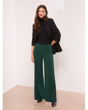 Lipsy Petite High Waist Wide Leg Pants - Green