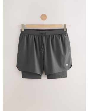 Next Active 2-In-1 Shorts - Gray