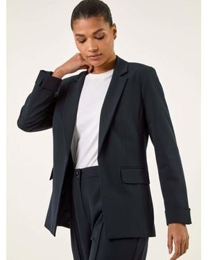 Roman Tailored Collar & Revere Blazer - Blue