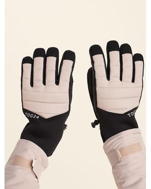 TOG24 Cream/ Adventure Waterproof Insulated Ski Gloves - Black