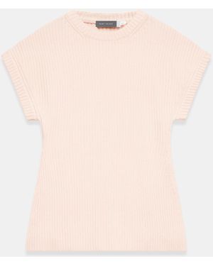 Mint Velvet Mint Velvet Wool Blend Longline Knit Top - Pink