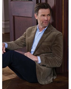 Brook Taverner Corduroy Stretch Cotton Jacket - Brown