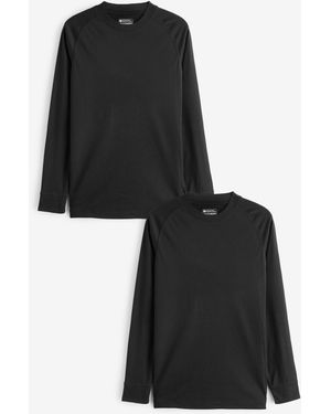 Mountain Warehouse Talus Thermal Tops 2 Pack - Black