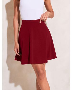 Lipsy Skater Skirt - Red