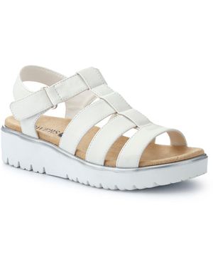 Pavers Wide Fit Strappy Sandals - White