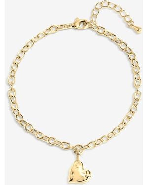 Inicio Tone Molten Heart Bracelet - Metallic