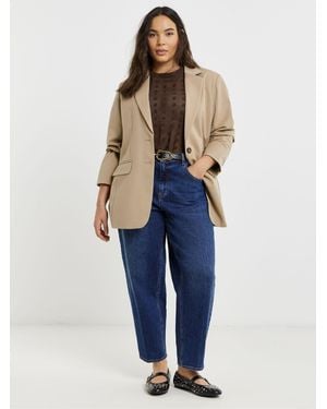 Simply Be Simply Be Cinched Waist Blazer - Blue