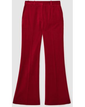 Reiss Petite Velvet Tuxedo-Stripe Flared Trousers