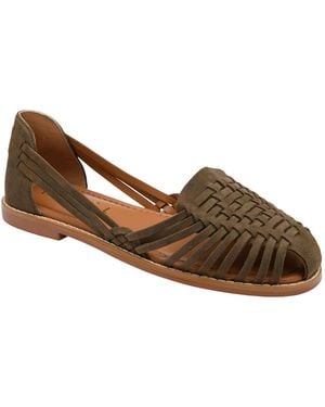 Ravel Leather Slip-On Sandals - Brown