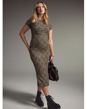 Next Maternity Nursing Shelf Dress - Gray