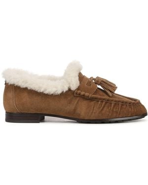 Sam Edelman Lana Fur Regular Fit Loafers - Brown