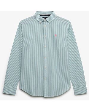 Superdry Slim Oxford Button Down Long Sleeve Shirt - Blau