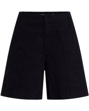 Calvin Klein Soft Linen Shorts - Blue