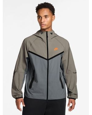 Nike Tech Dri-Fit Woven Full-Zip Windrunner Jacket - Grey