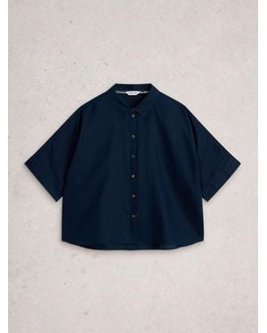 White Stuff Cassie Linen Shirt - Blue
